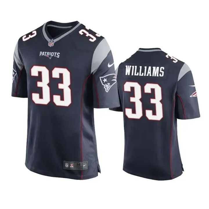 Men New England Patriots #33 Joejuan Williams Nike Navy Vapor Game NFL Jersey